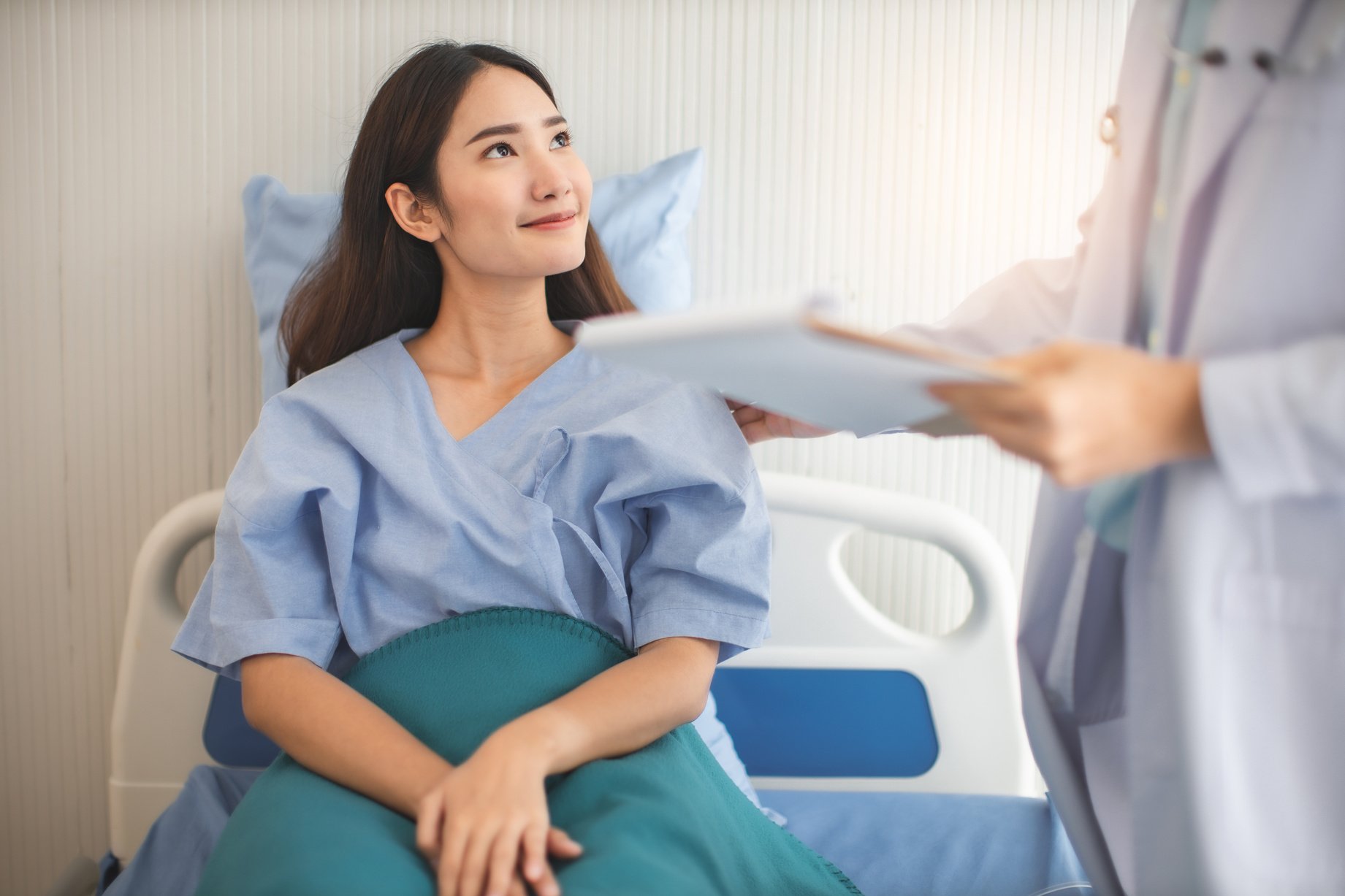 Patient Lying on Hospital Bed